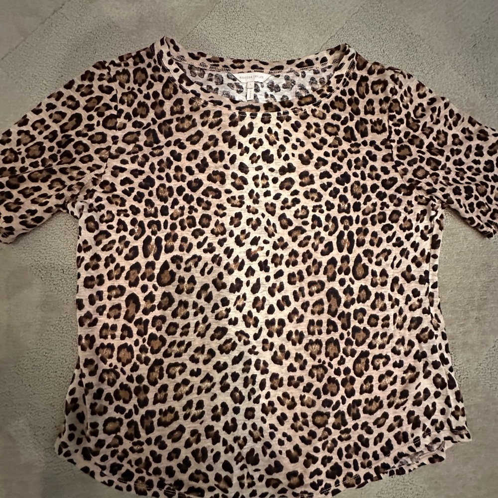 REBECCA TAYLOR Animal Print Top in Brown and Tan. No tags. NEVER WORN!